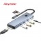 애니존 USB-C 3.0 4K 7포트 멀티 허브 ANY-HUB6